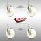Service Caster 5 Inch 316SS Nylon Wheel Swivel 10mm Threaded Stem Caster Set SCC-SS316TS20S514-NYS-M1015-4 - alternate 1